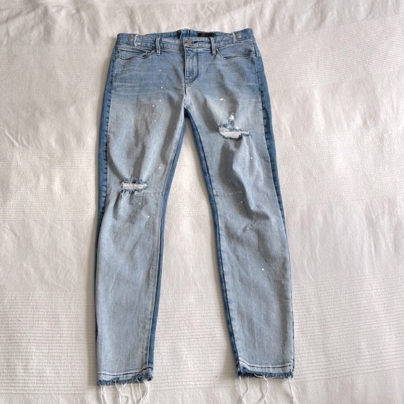 rta Gypsy Distressed Two Tone Skinny Jeans Size 29 - Picture 4 of 12